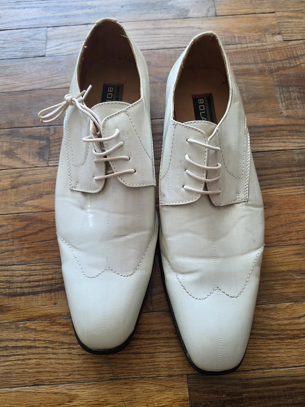 BOLANO White Leather Derby Shoes